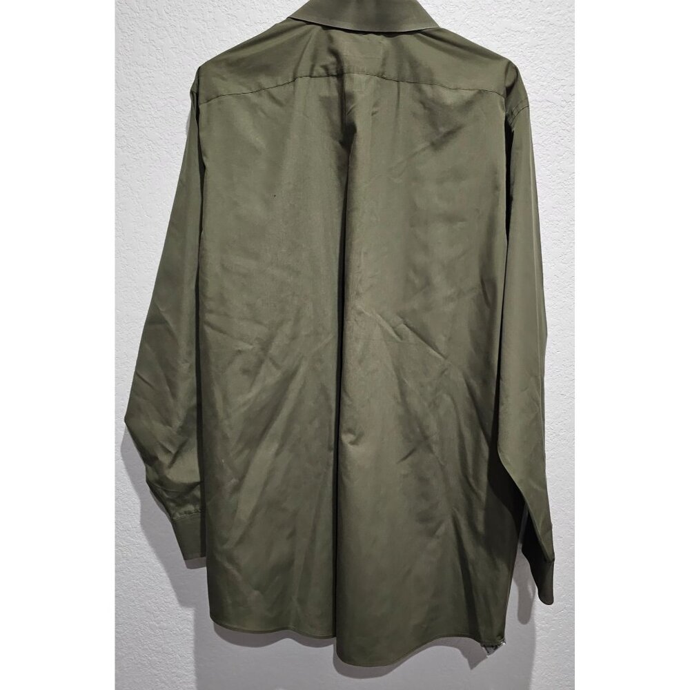 Men's Van Heusen Olive Green LongSleeve Size‎ 17, 34/35 XL - Picture 8 of 8